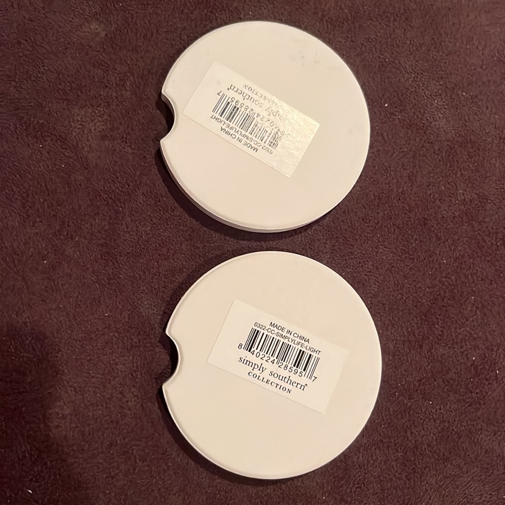 Simply Southern “Be the Light” set of 2 Car Coasters New - Picture 2 of 3